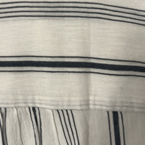 Madewell short sleeve cotton button down blue stripe size L - Picture 7 of 9